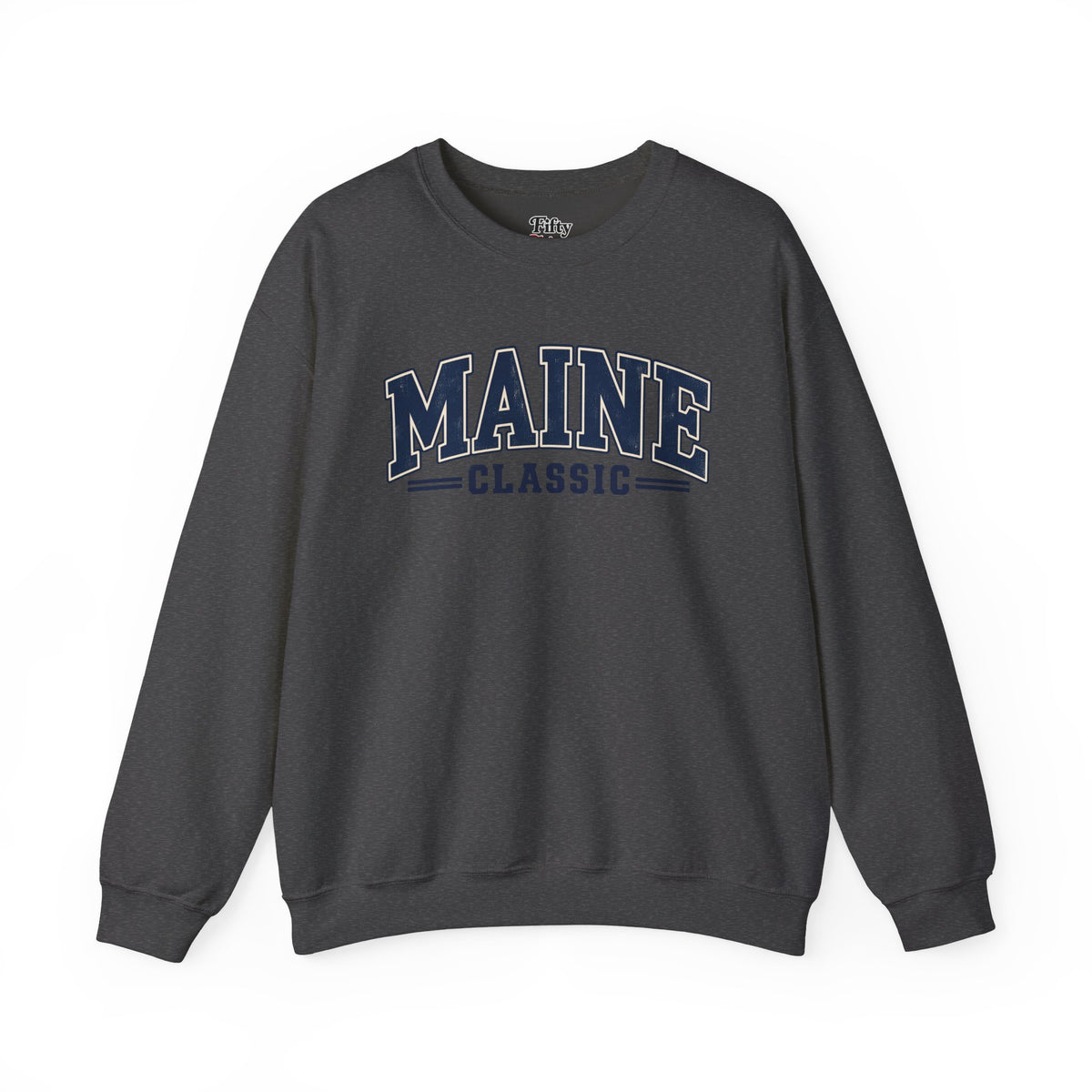 Maine Classic Unisex Crewneck Sweatshirt State Name Graphic