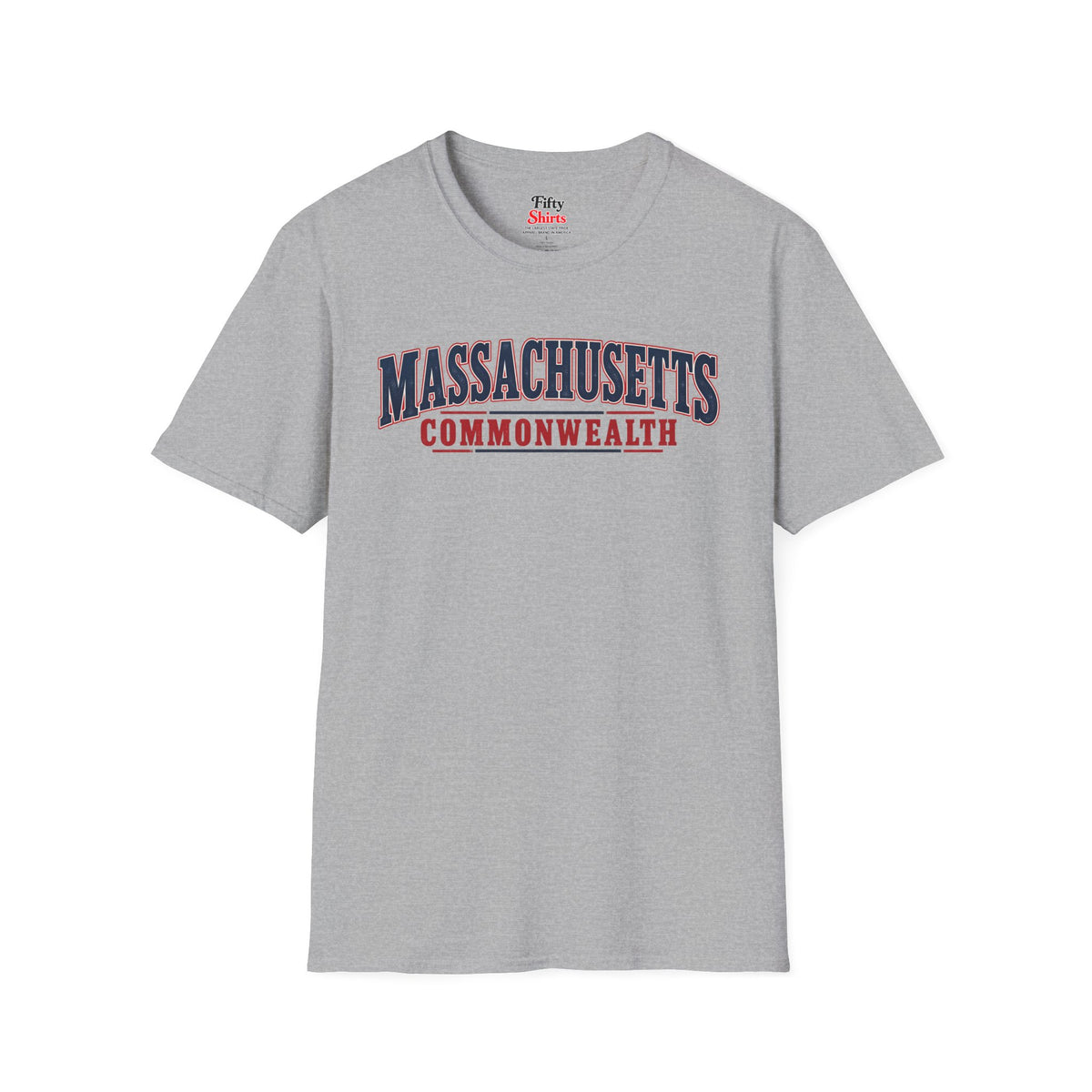 Massachusetts Commonwealth Unisex Softstyle T Shirt State Name Graphic Tee
