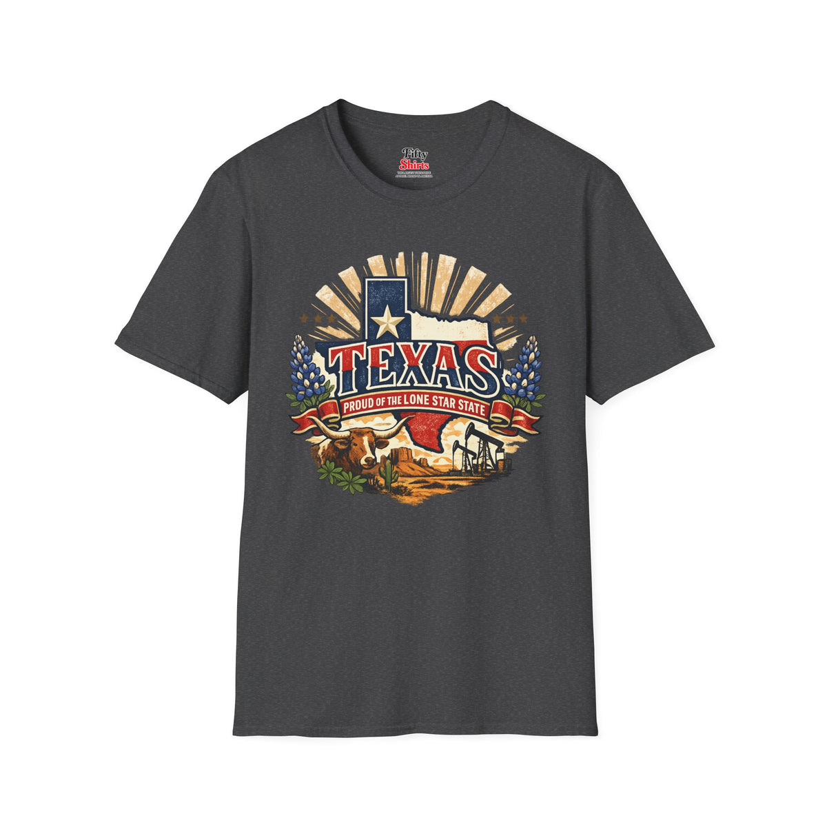 Texas State Pride Unisex Softstyle T Shirt State Pride Graphic Tee Collections FS03