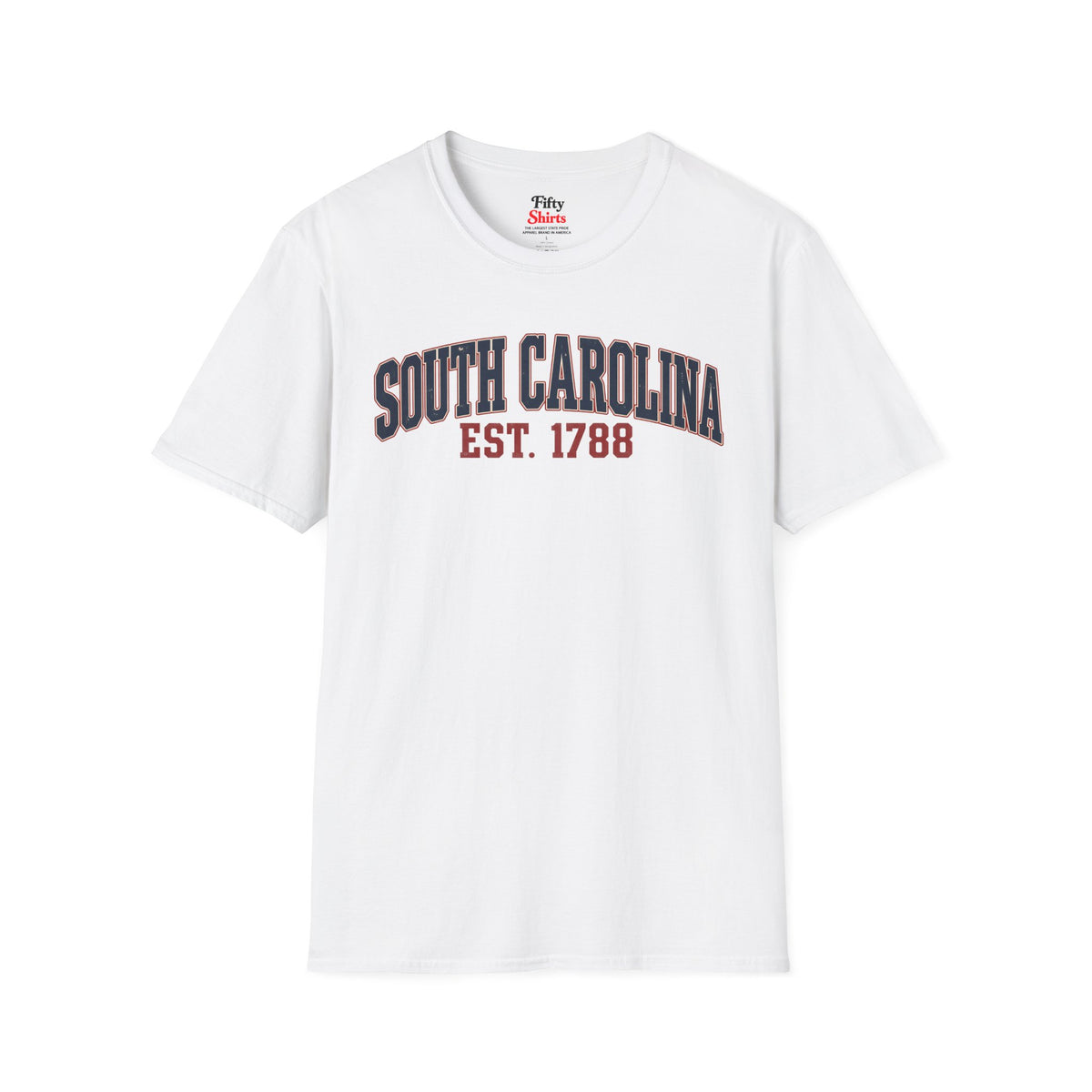 South Carolina EST 1788 Unisex Softstyle T Shirt State Name Graphic Tee