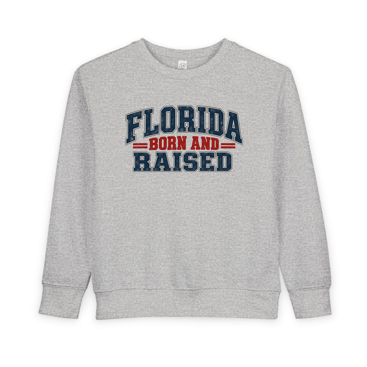 Florida Born and Raised Rustic Americana Unisex Toddler Sweatshirt