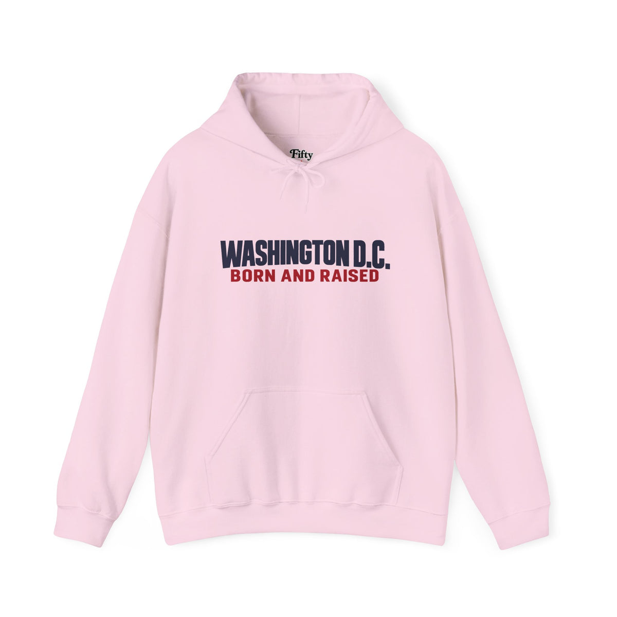 Washington DC Born and Raised Minimal Modern Unisex Hoodie Graphic