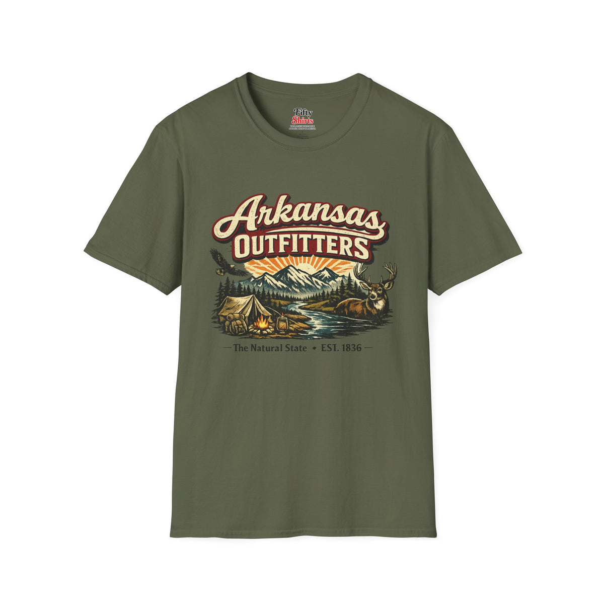 Arkansas Outfitters Unisex Softstyle T Shirt State Pride Graphic Tee Collections FS03
