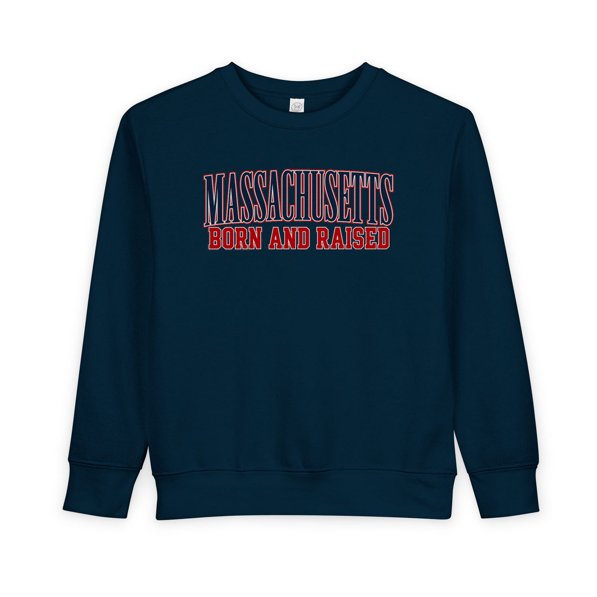 Massachusetts Born and Raised High-End Editorial Unisex Toddler Sweatshirt