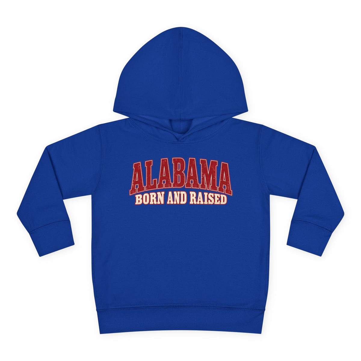 Alabama Born and Raised Classic Southern Heritage Unisex Toddler Pullover Fleece Hoodie