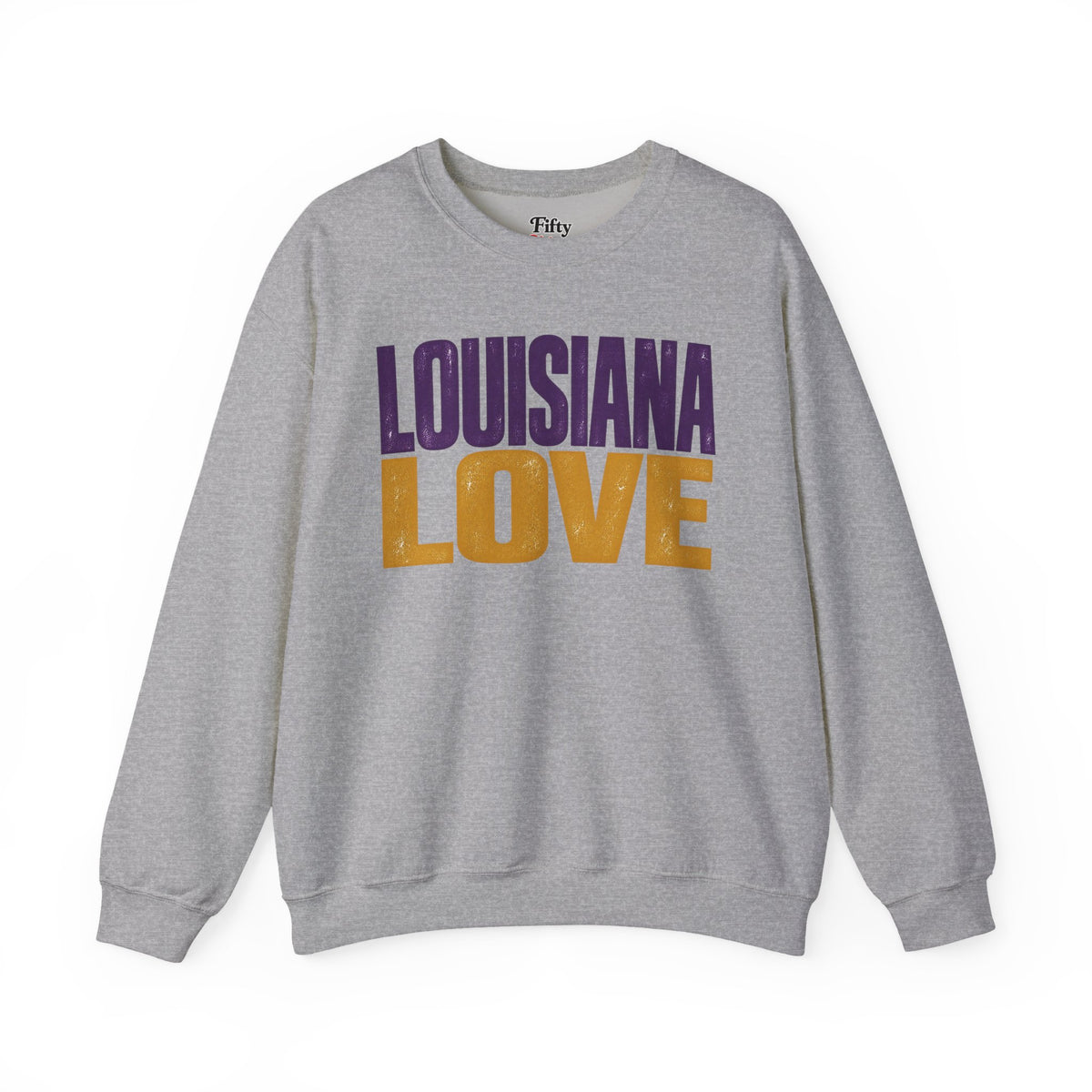 Louisiana Love Unisex Crewneck Sweatshirt State Name Graphic