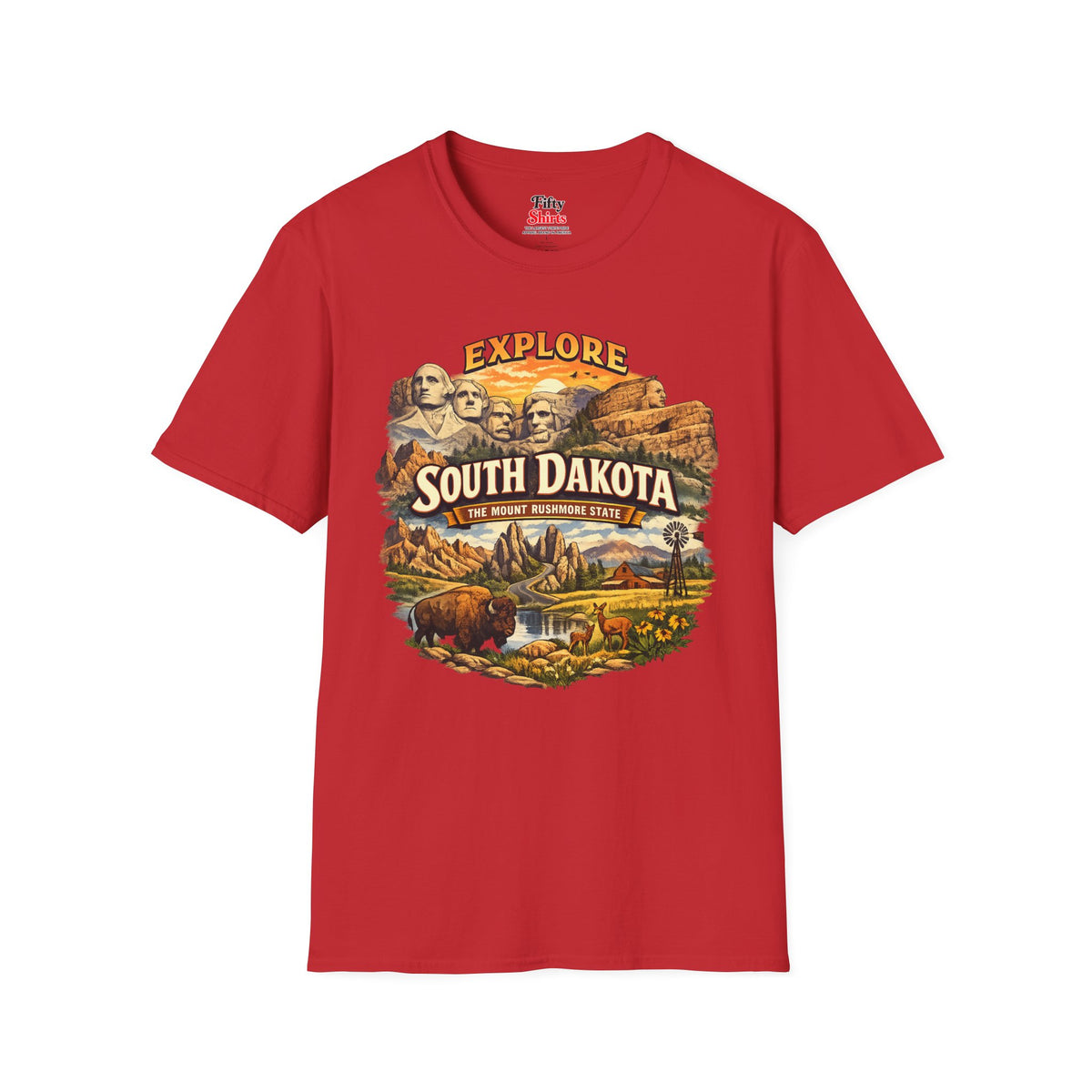 Explore South Dakota Unisex Softstyle T Shirt State Pride Graphic Tee Collections FS03