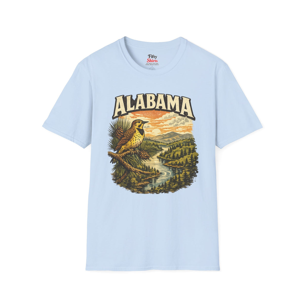 Alabama Wildlife Unisex Softstyle T Shirt State Pride Graphic Tee Collections FS03