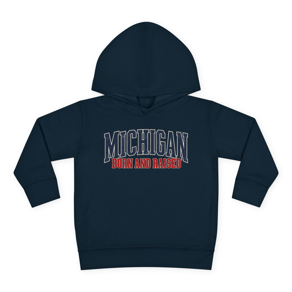 Michigan Born and Raised Luxury Vintage Streetwear Unisex Toddler Pullover Fleece Hoodie