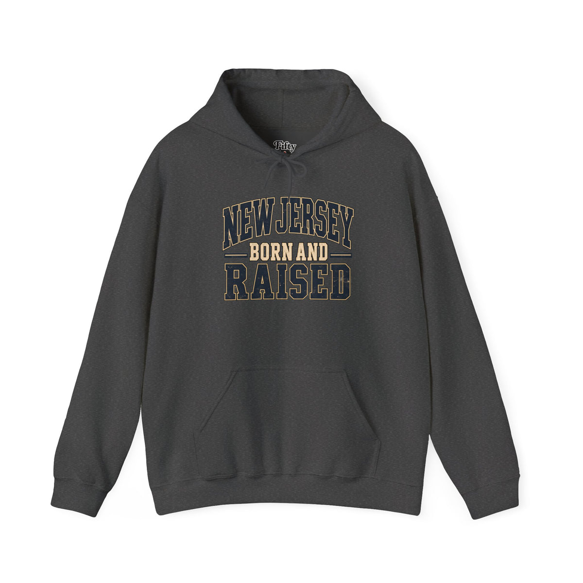New Jersey Born and Raised Unisex Hoodie State Name Graphic