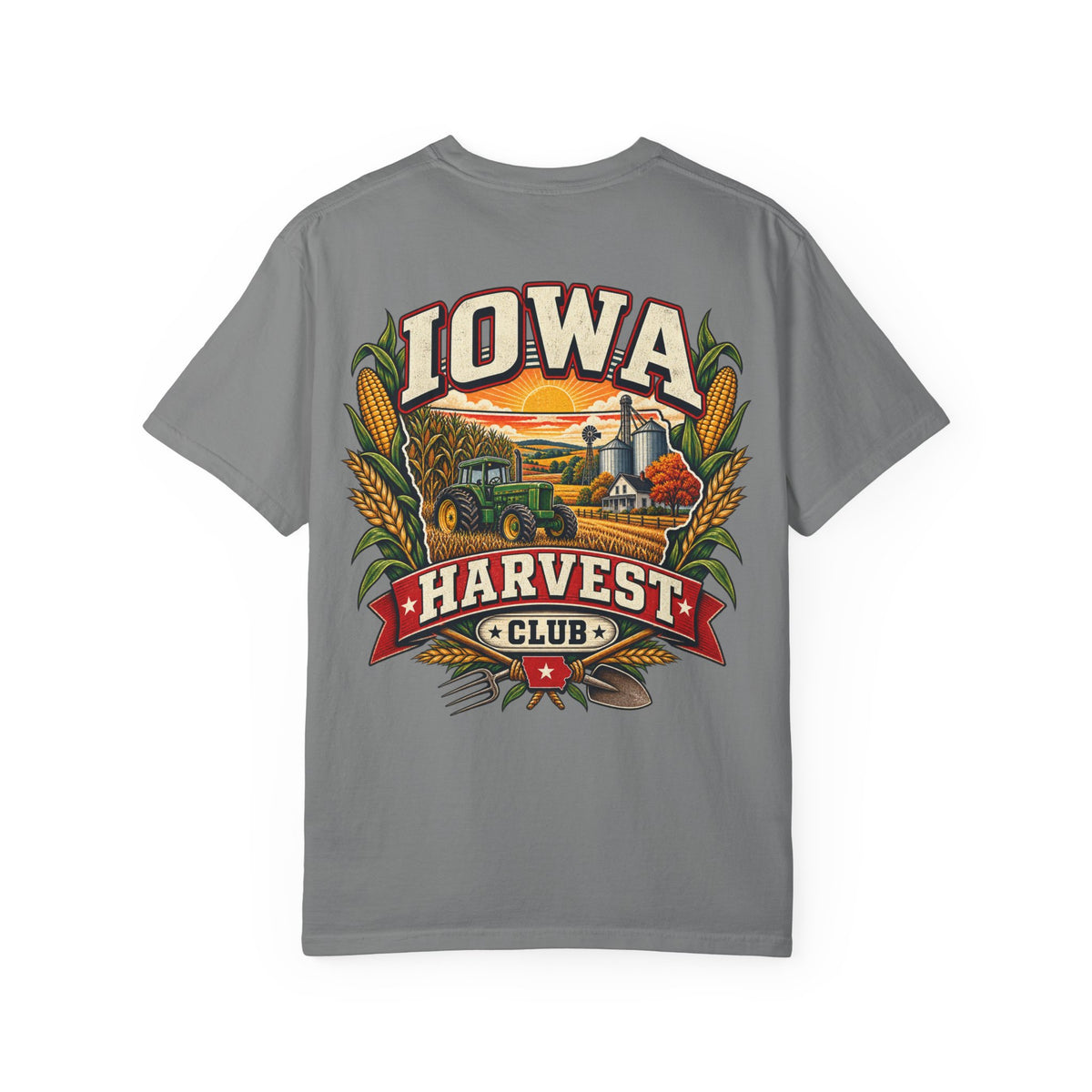 Iowa Harvest Club Unisex Comfort Color 1717 Streetwear Graphic Tee