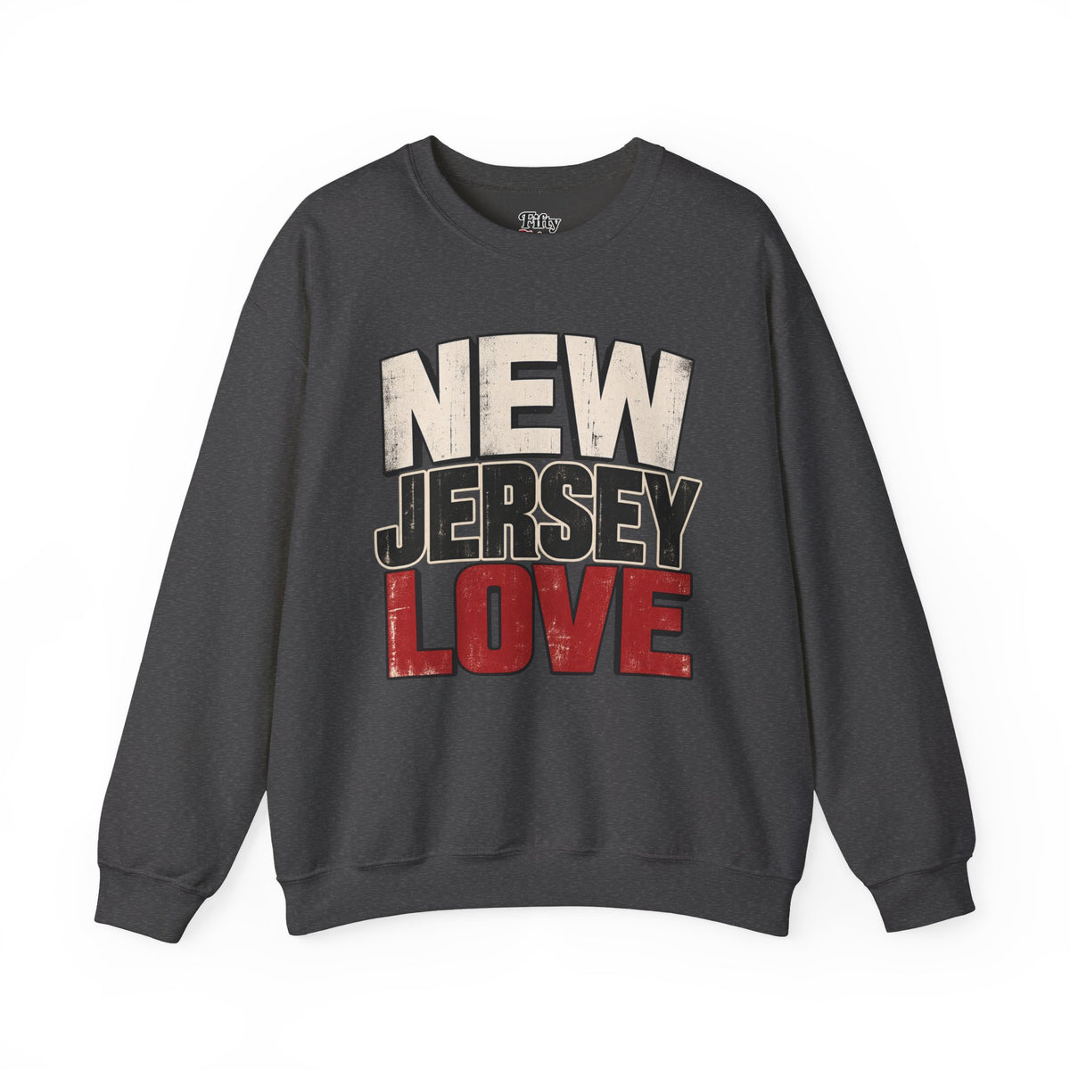 New Jersey Love Unisex Crewneck Sweatshirt State Name Graphic