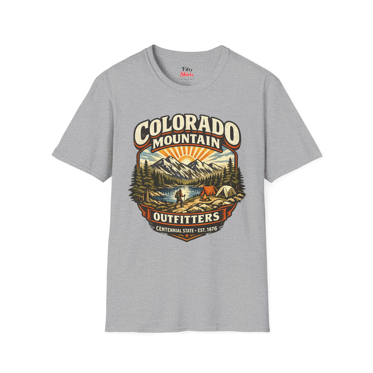 Colorado Mountain Outfitters Unisex Softstyle T Shirt State Pride Graphic Tee Collections FS03