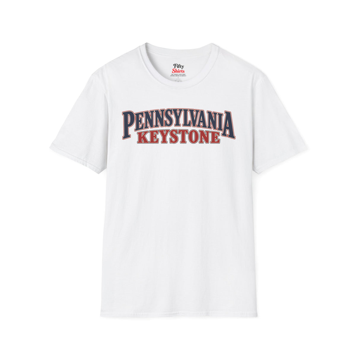 Pennsylvania Keystone Unisex Softstyle T Shirt State Name Graphic Tee