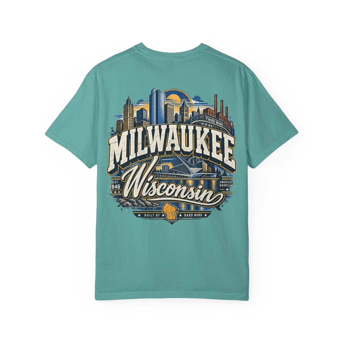 Milwaukee Wisconsin Unisex Comfort Color 1717 Streetwear Graphic Tee