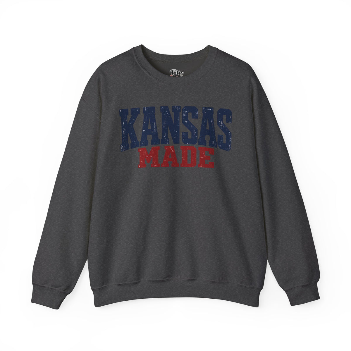 Kansas Made Unisex Crewneck Sweatshirt State Name Graphic