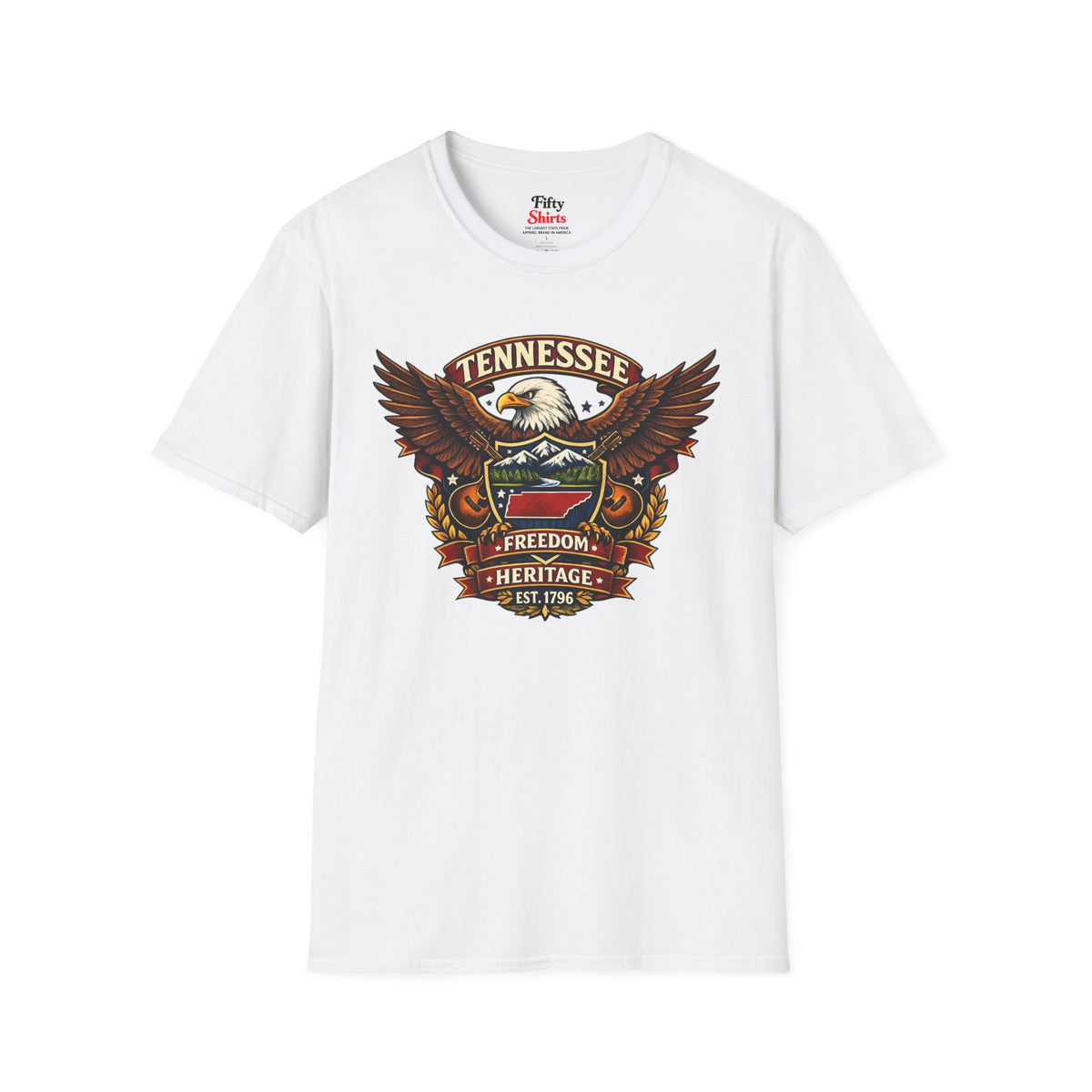 Tennessee Americana Eagle Unisex Softstyle T Shirt State Pride Graphic Tee Collections FS03