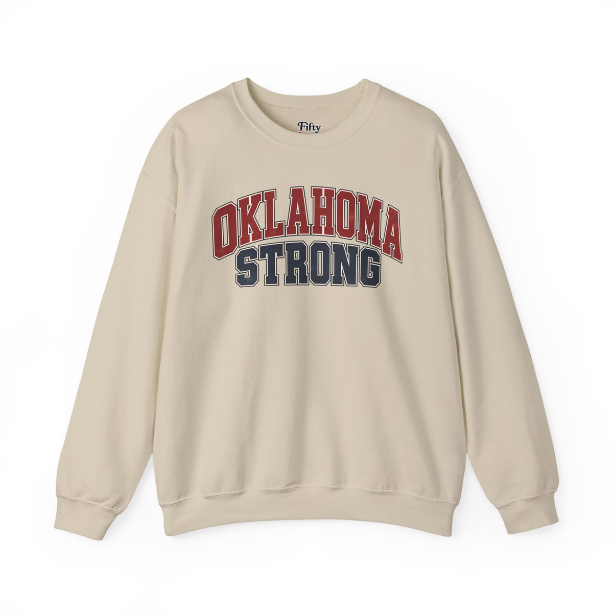 Oklahoma Strong Unisex Crewneck Sweatshirt State Name Graphic