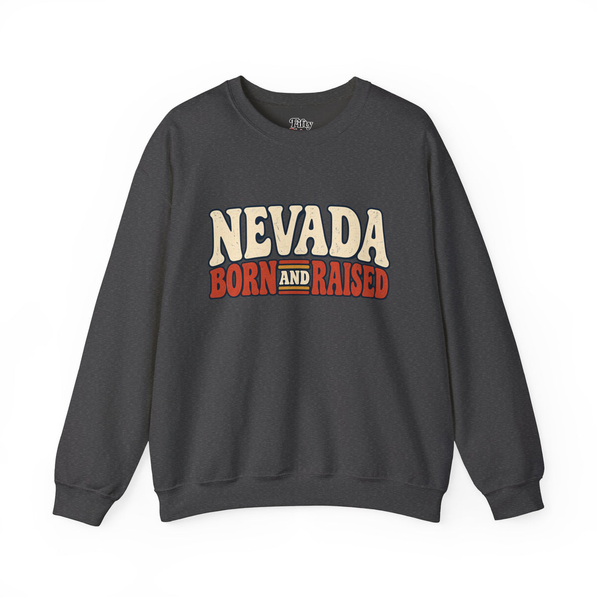 Nevada Born and Raised Retro 1970s Desert Unisex Sweatshirt Graphic