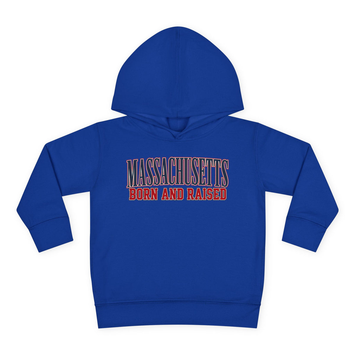 Massachusetts Born and Raised High-End Editorial Unisex Toddler Pullover Fleece Hoodie