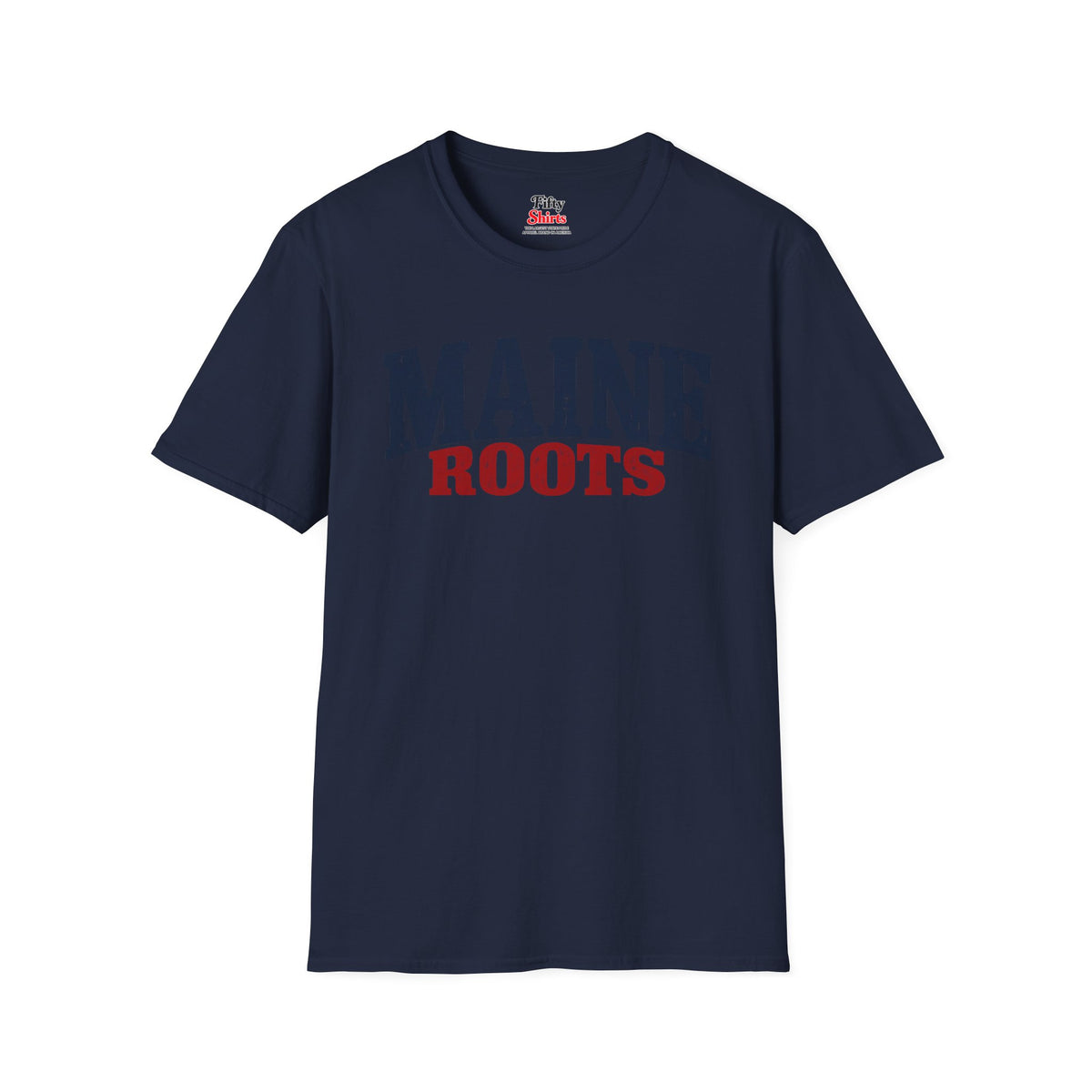 Maine Roots Unisex Softstyle T Shirt State Name Graphic Tee
