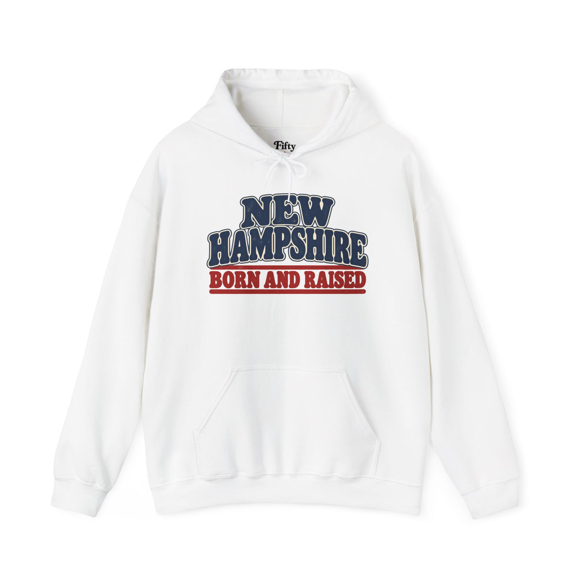 New Hampshire Born and Raised Retro 1970s New England Unisex Hoodie Graphic