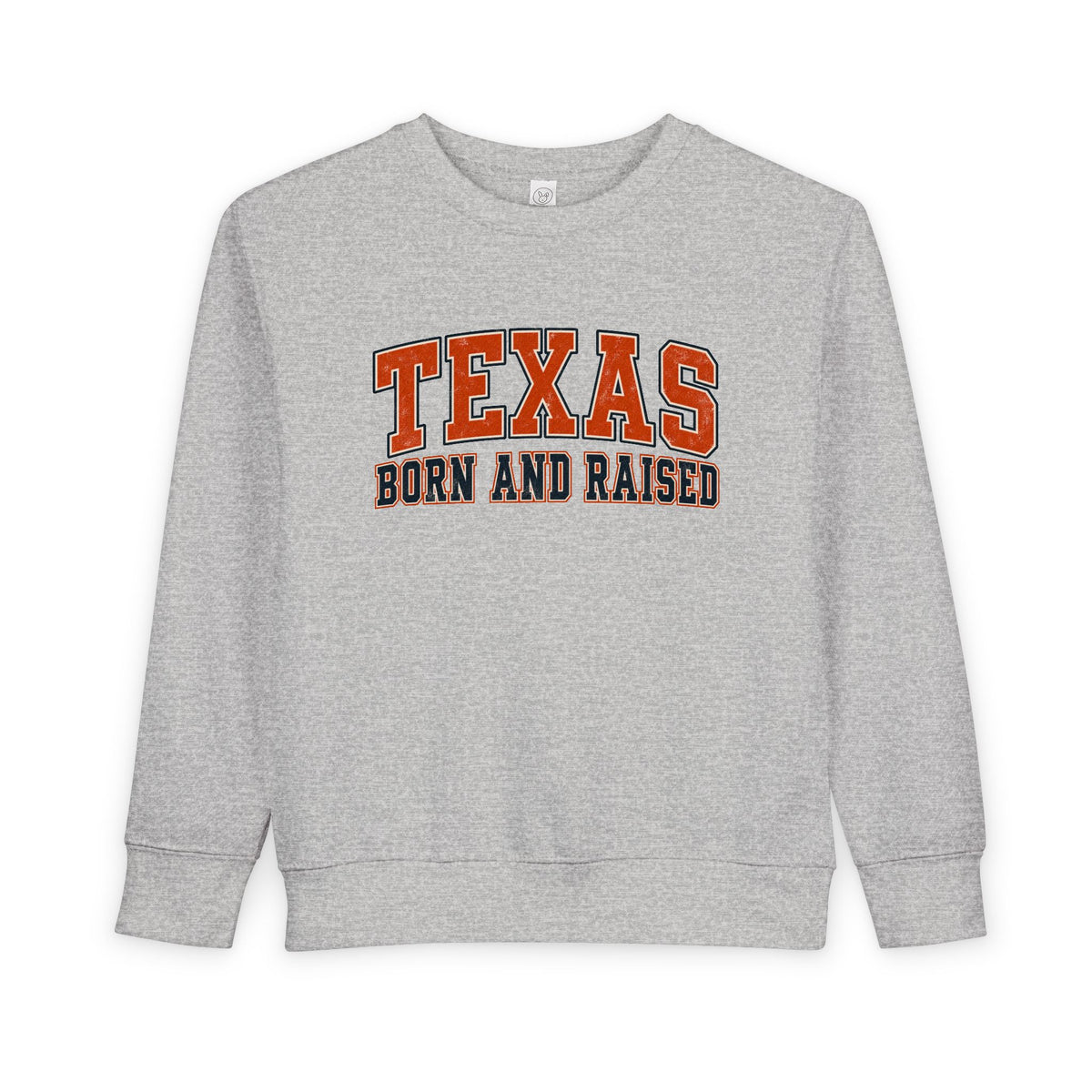 Texas Born and Raised Collegiate Unisex Toddler Sweatshirt
