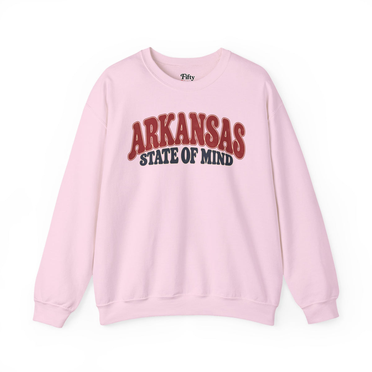 Arkansas State of Mind Unisex Crewneck Sweatshirt State Name Graphic