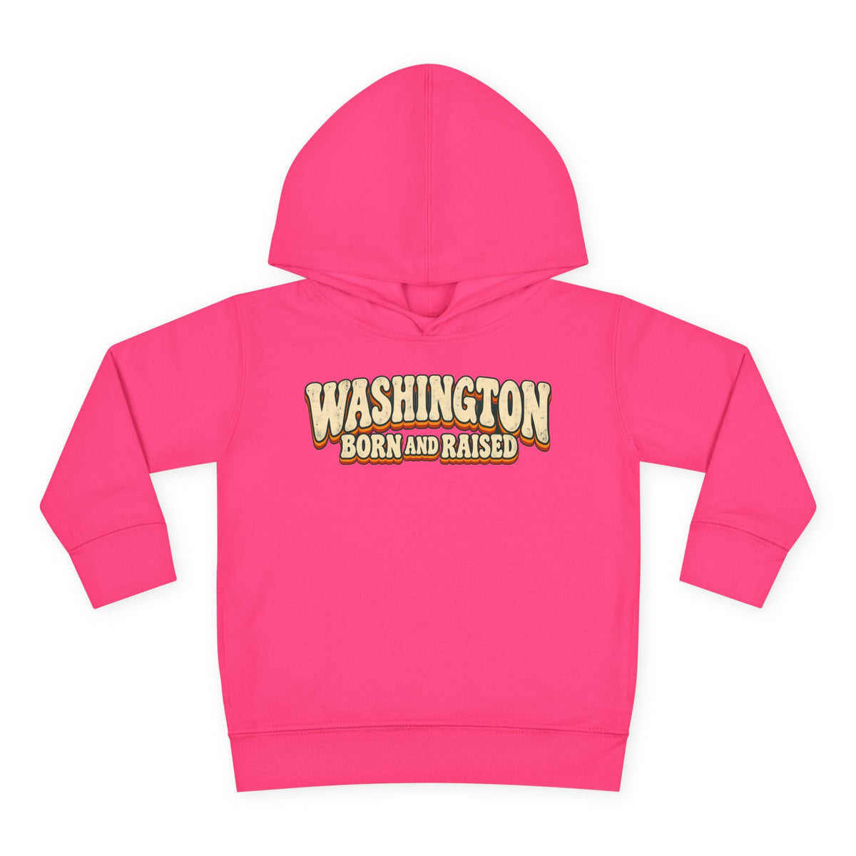 Washington Born and Raised Vintage 1970s Unisex Toddler Pullover Fleece Hoodie