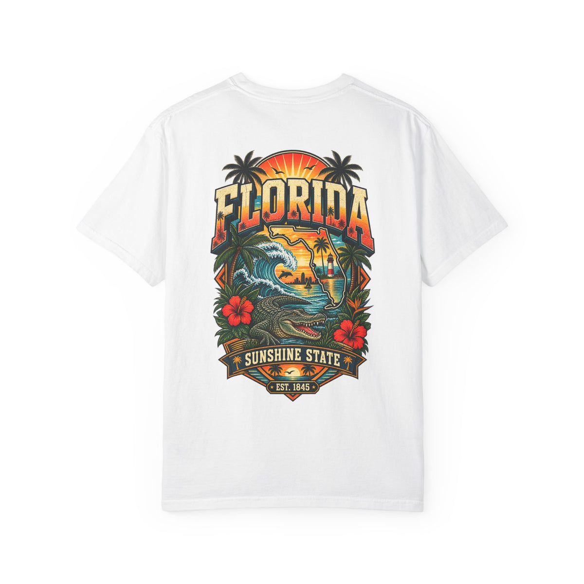 Florida Sunshine Legacy Unisex Comfort Color 1717 Streetwear Graphic Tee