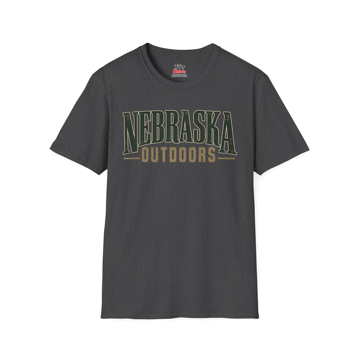 Nebraska Outdoors Unisex Softstyle T Shirt State Name Graphic Tee