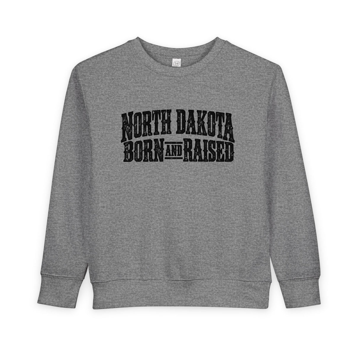 North Dakota Born and Raised Rugged Prairie Heritage Unisex Toddler Sweatshirt