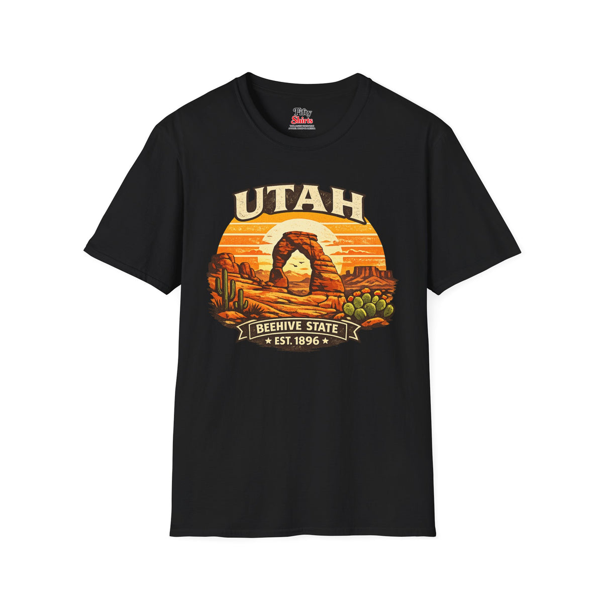 Utah Desert Sunset Unisex Softstyle T Shirt State Pride Graphic Tee Collections FS03