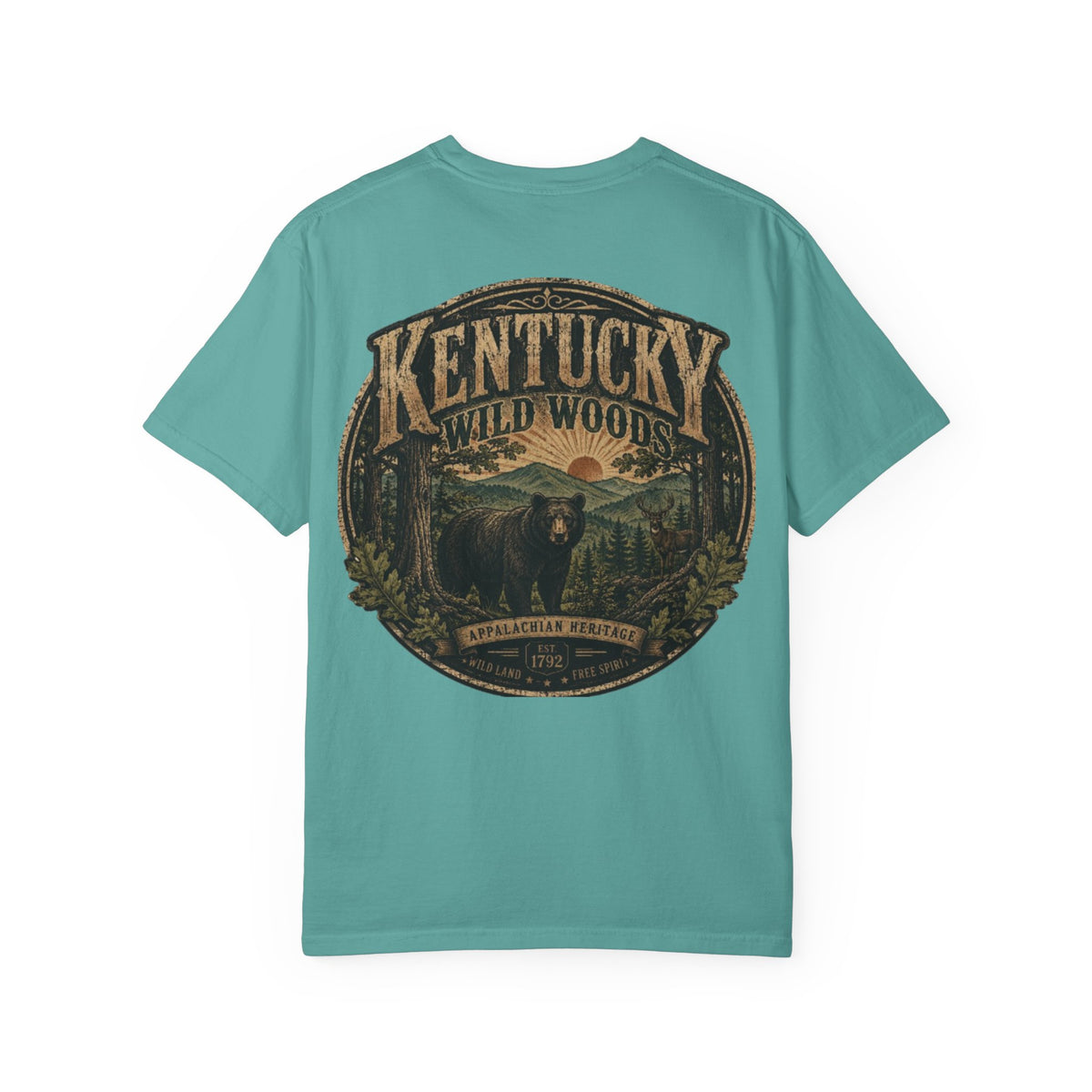 Kentucky Wild Woods Unisex Comfort Color 1717 Streetwear Graphic Tee