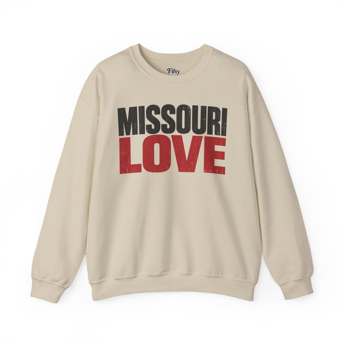 Missouri Love Unisex Crewneck Sweatshirt State Name Graphic
