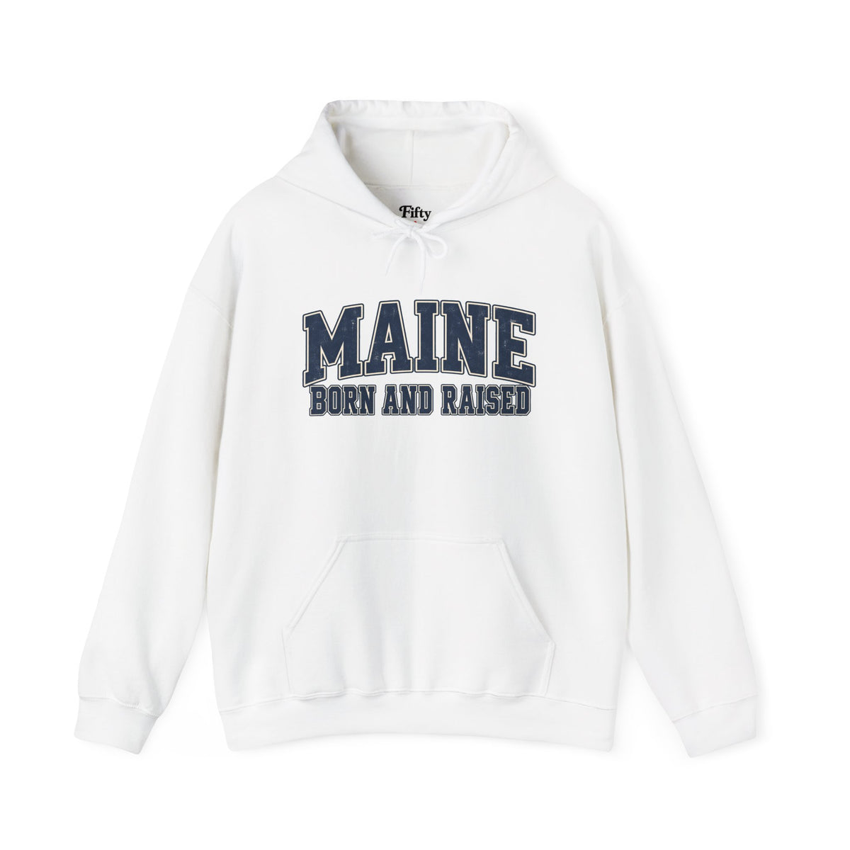 Maine Born and Raised Classic Collegiate Unisex Hoodie Graphic