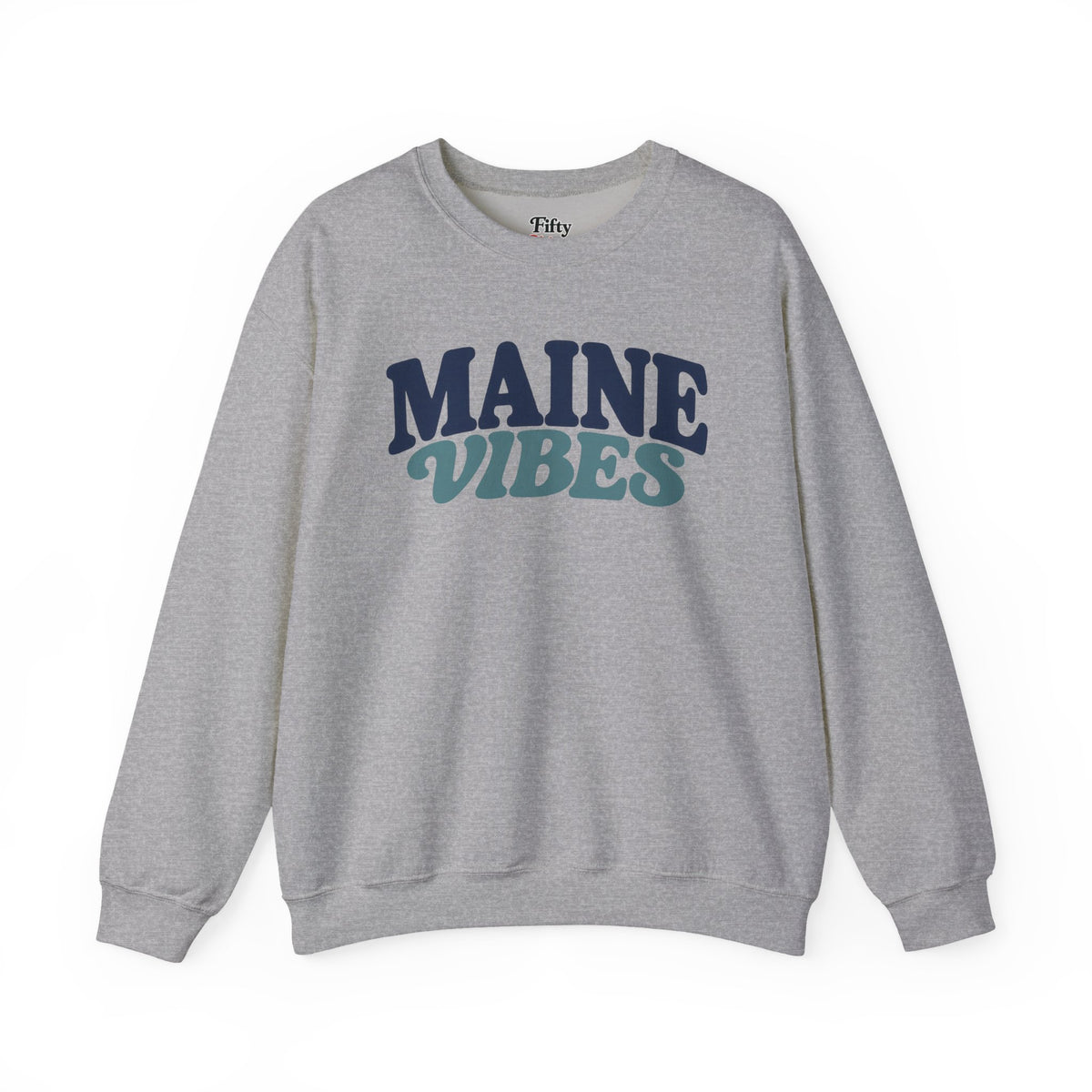 Maine Vibes Unisex Crewneck Sweatshirt State Name Graphic