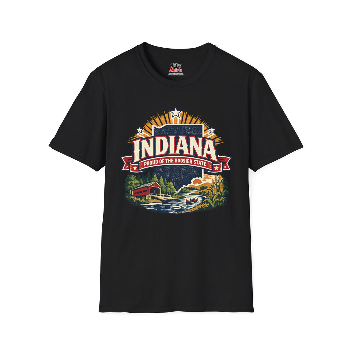 Indiana State Pride Unisex Softstyle T Shirt State Pride Graphic Tee Collections FS03