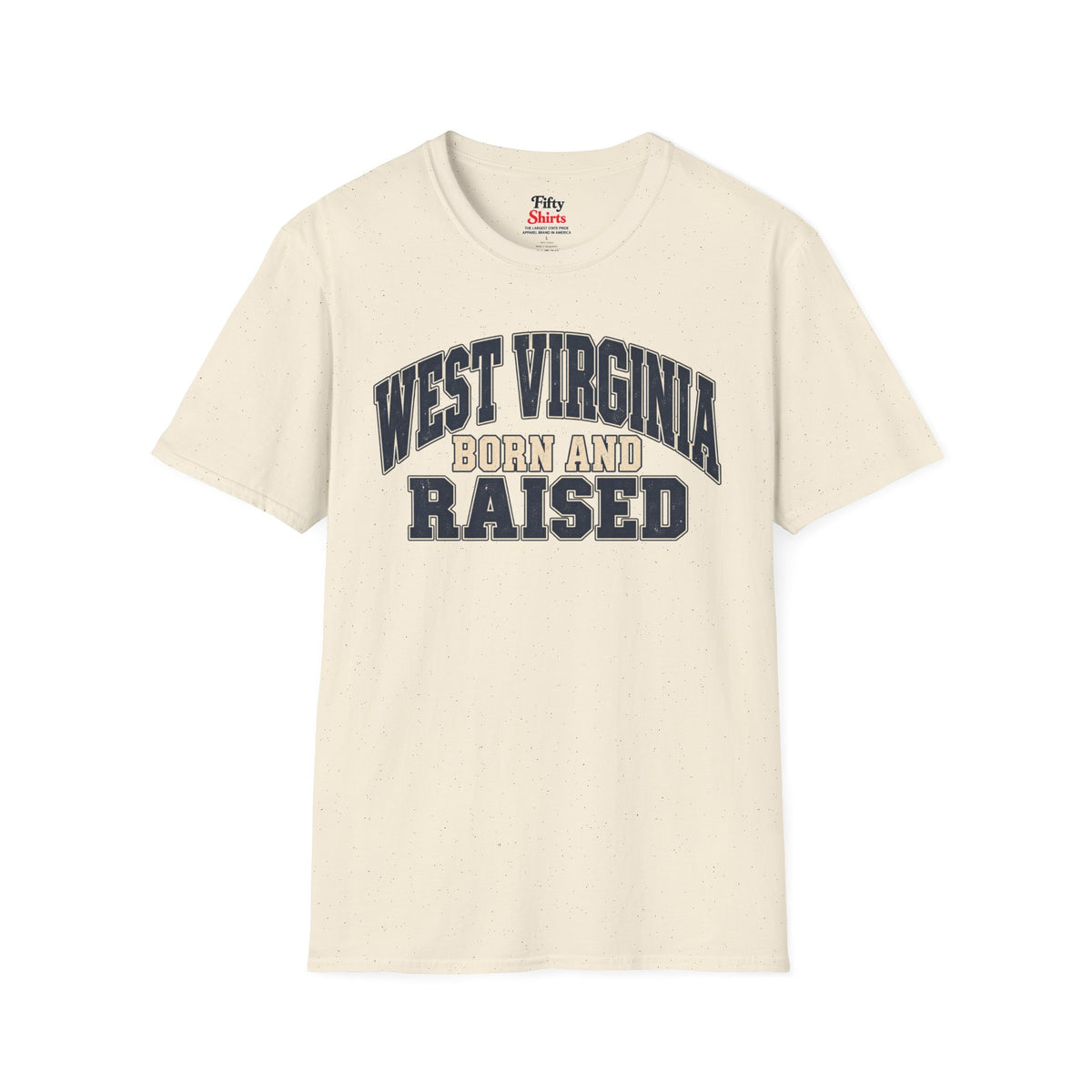 West Virginia Born and Raised Unisex Softstyle T Shirt State Name Graphic Tee