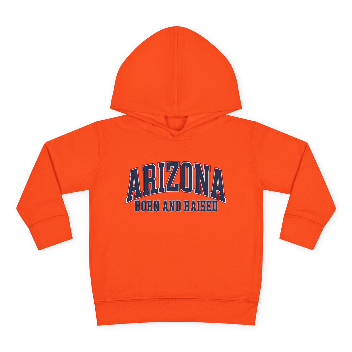 Arizona Born and Raised Classic Collegiate Unisex Toddler Pullover Fleece Hoodie