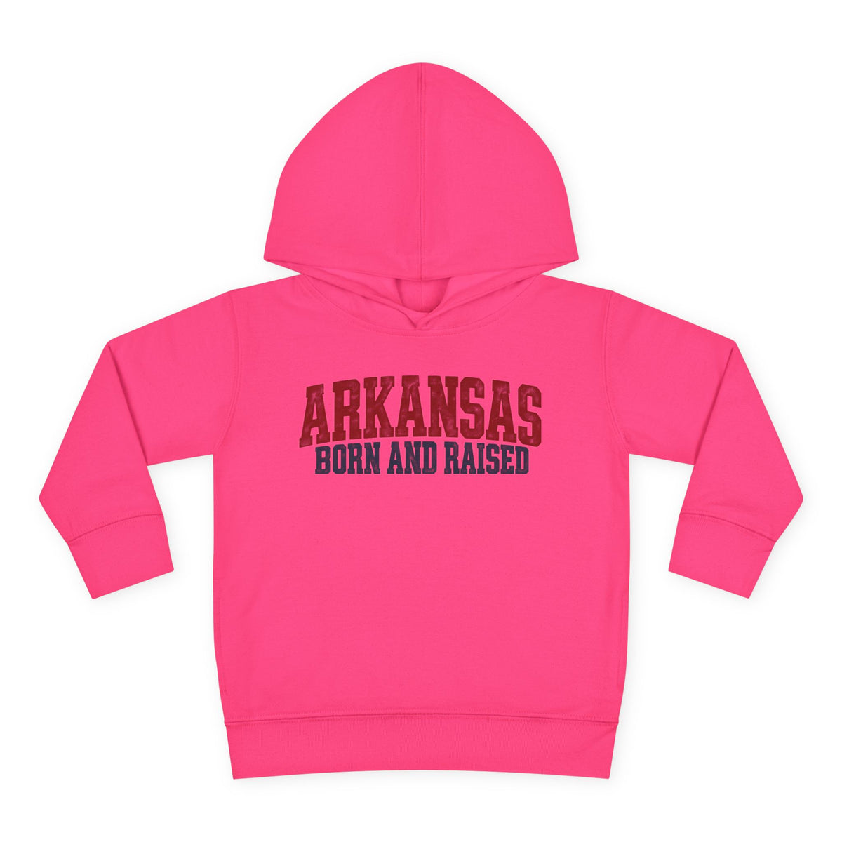 Arkansas Born and Raised Rugged Workwear Unisex Toddler Pullover Fleece Hoodie
