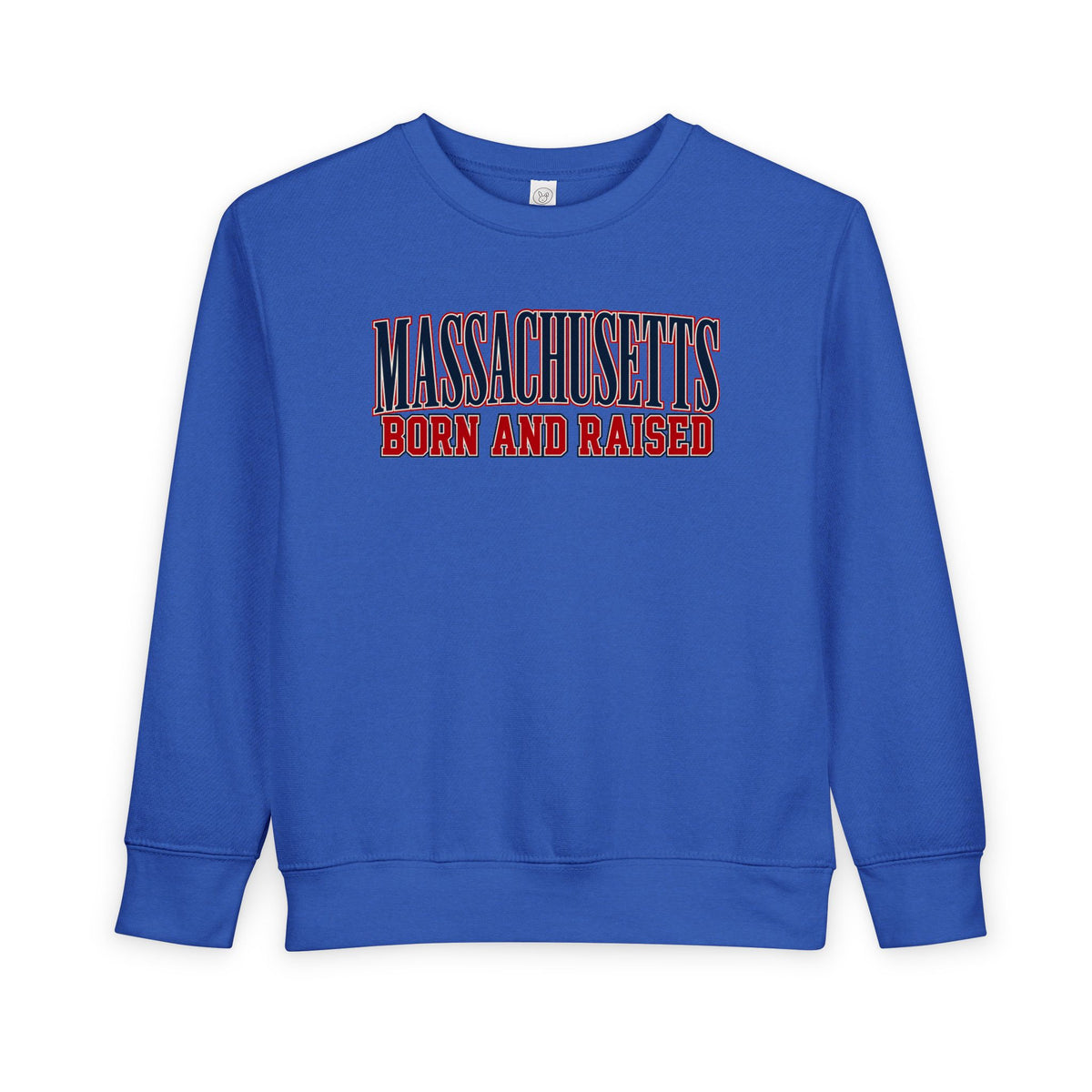 Massachusetts Born and Raised High-End Editorial Unisex Toddler Sweatshirt