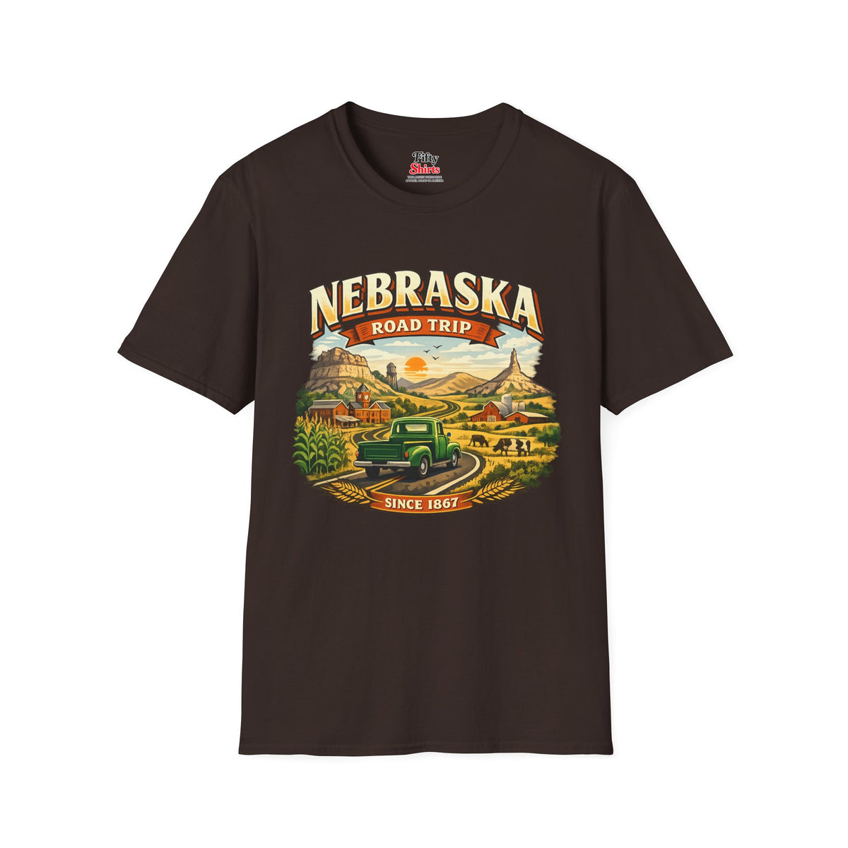 Nebraska Road Trip Unisex Softstyle T Shirt State Pride Graphic Tee Collections FS03