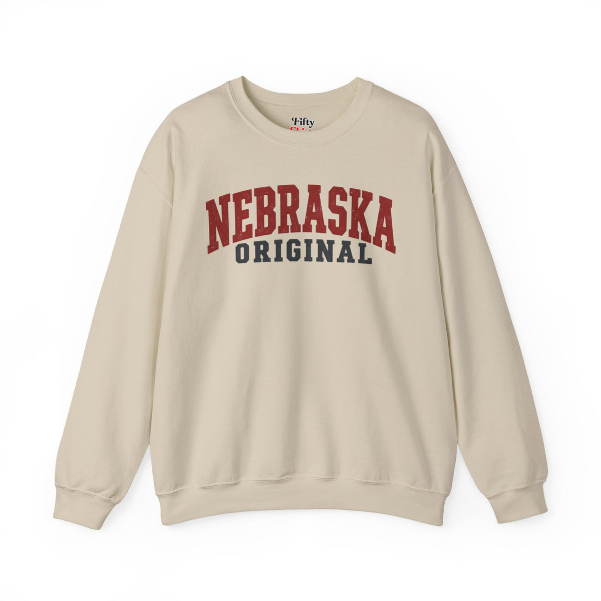 Nebraska Original Unisex Crewneck Sweatshirt State Name Graphic
