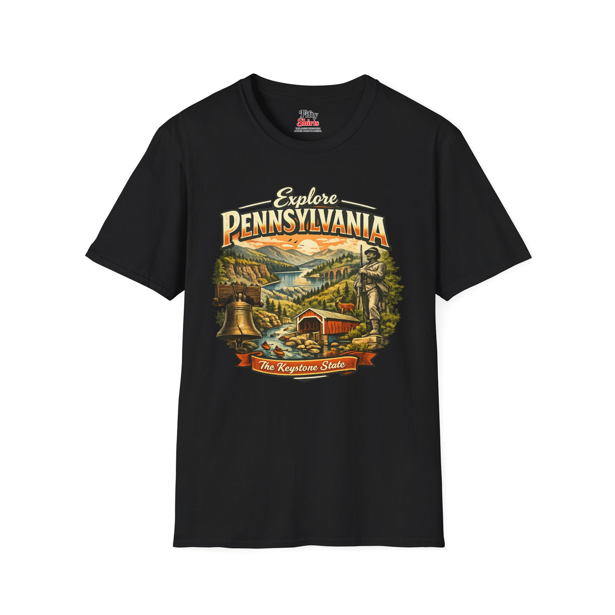Explore Pennsylvania Unisex Softstyle T Shirt State Pride Graphic Tee Collections FS03