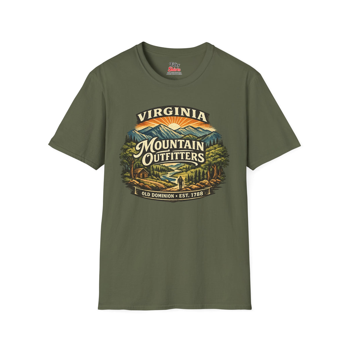 Virginia Mountain Outfitters Unisex Softstyle T Shirt State Pride Graphic Tee Collections FS03