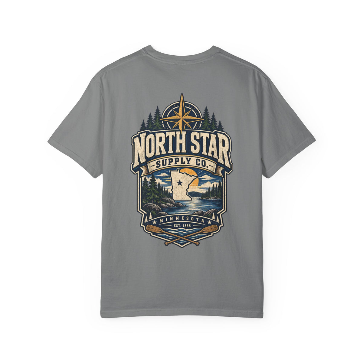 Minnesota North Star Supply Co. Unisex Comfort Color 1717 Streetwear Graphic Tee