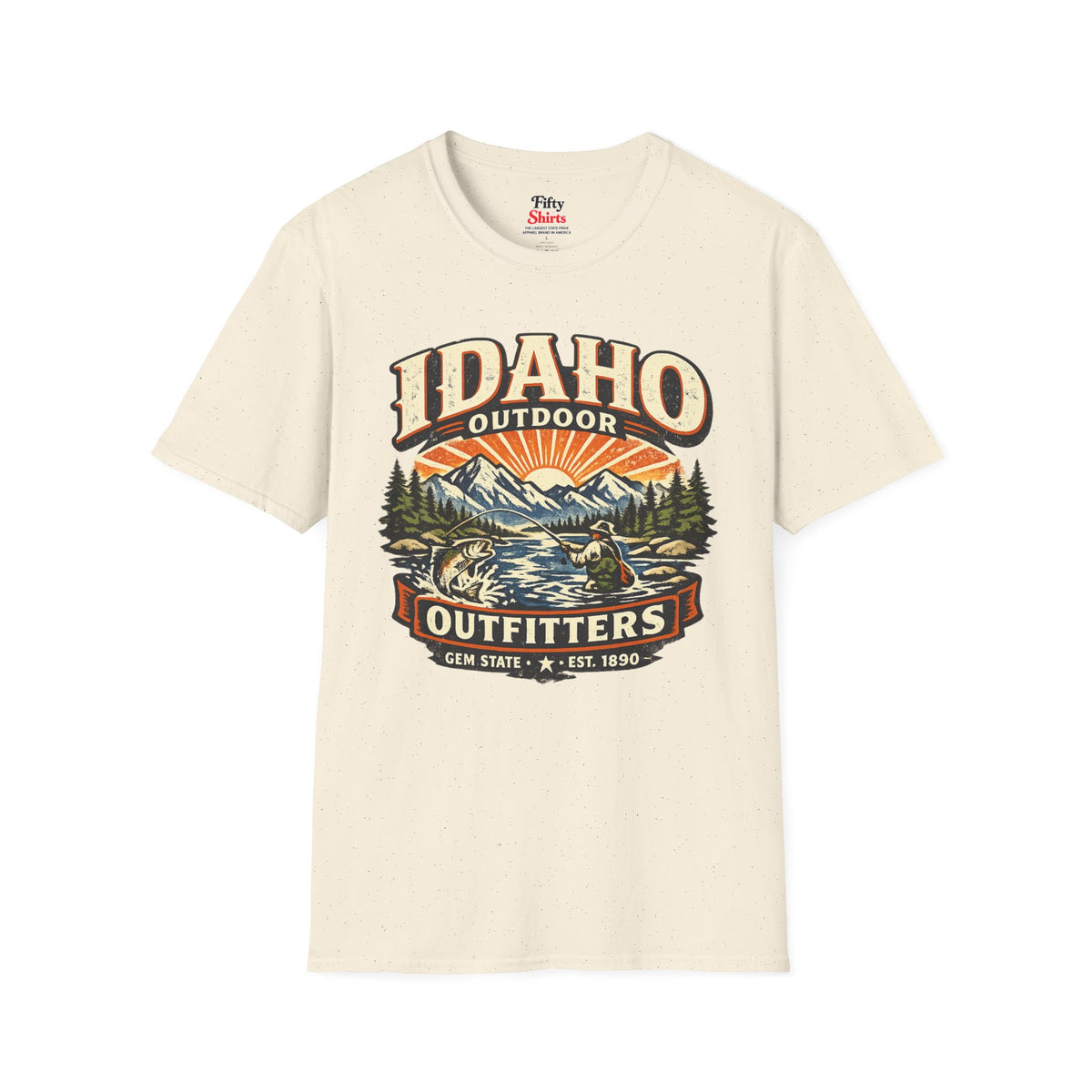 Idaho Outdoor Outfitters Unisex Softstyle T Shirt State Pride Graphic Tee Collections FS03