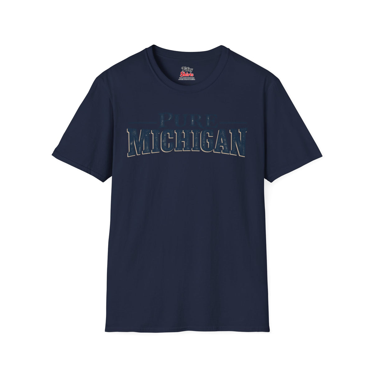Pure Michigan Unisex Softstyle T Shirt State Name Graphic Tee