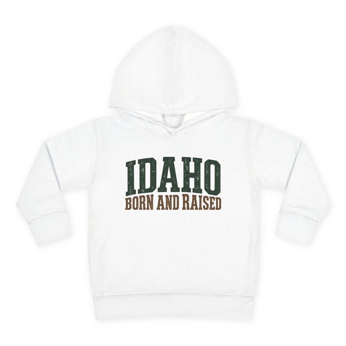Idaho Born and Raised Pacific Northwest Heritage Unisex Toddler Pullover Fleece Hoodie